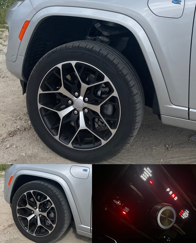 La altura del Grand Cherokee varía en función de los programs de conducción: rocks, sand/mud, snow, auto y sport.
