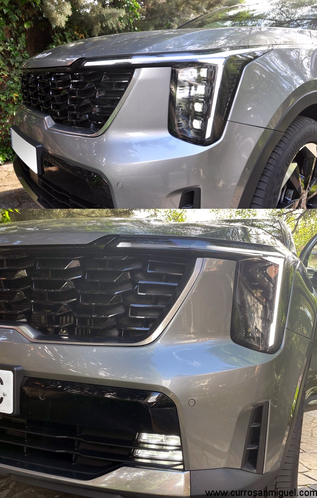 Los nuevos faros son muy chulos. Se inspiran en la nueva gama EV y le dan un aire muy moderno al Sorento. 