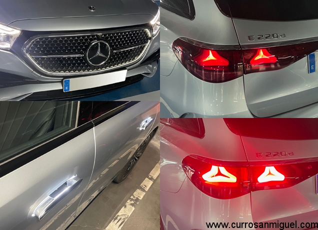 La iluminación exterior está muy lograda. El LED del marco de la parrilla es opcional. 