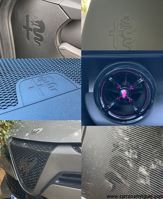 La profusión de logos, dentro y fuera del coche, es abrumadora. Eso sí, no hay ni uno de Junior. 