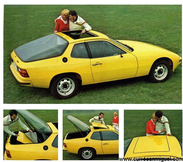 Fiel a su espíritu targa, Porsche también ofrecía un gran techo desmontable en su 924. 