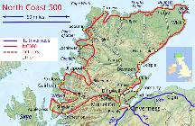La el recorrido cubre unos 900 kms. Lo recomendable es hacer un par de noches en el camino. O tres, si eres aficionado al whisky escocés...